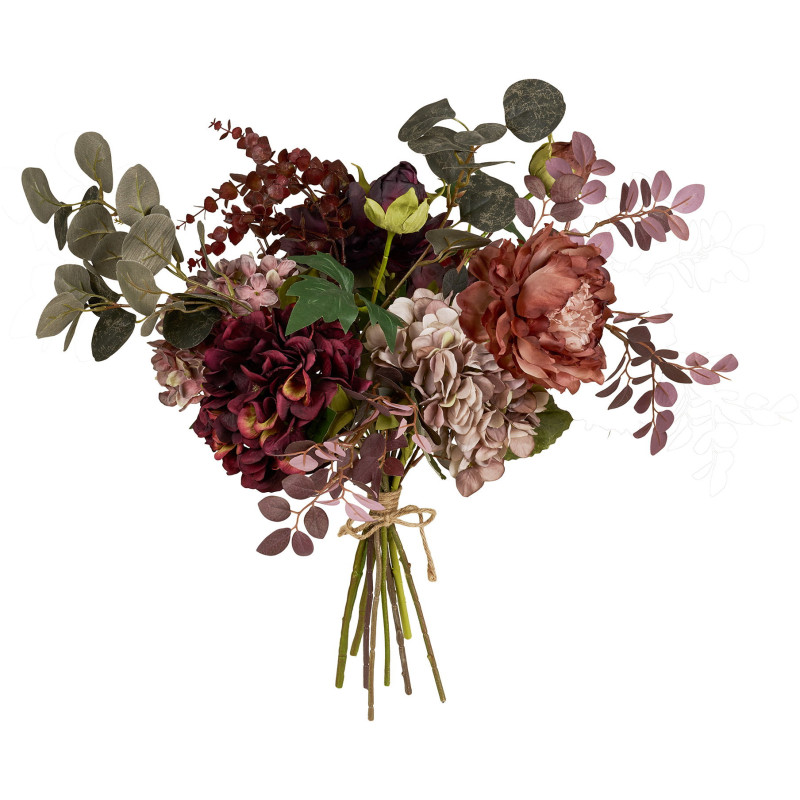 Bouquet de fleurs artificielles bordeaux 60 cm Velvet Bloom House Nordic - 1