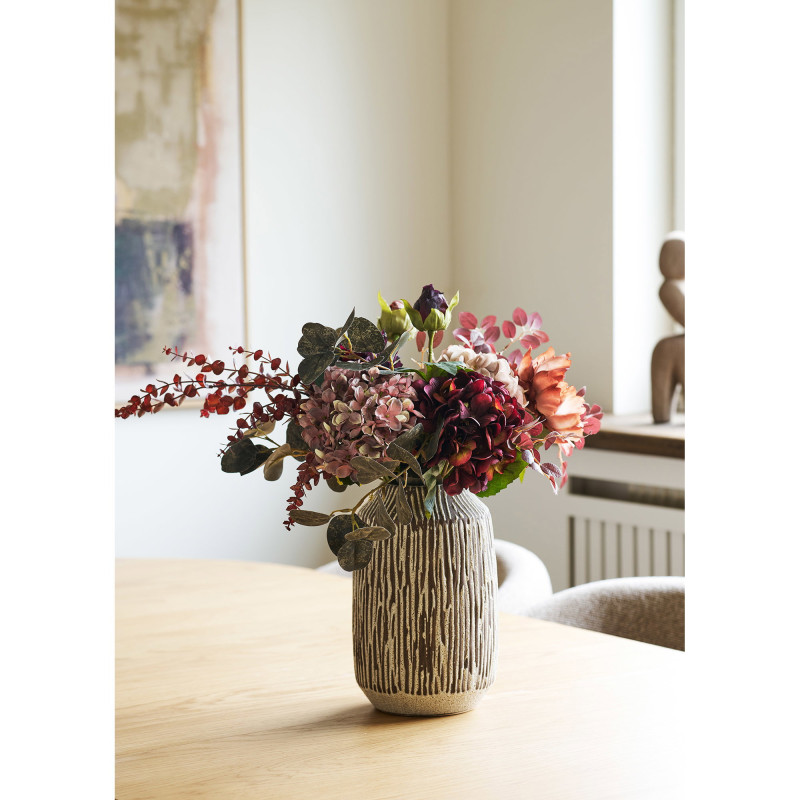 Bouquet de fleurs artificielles bordeaux 60 cm Velvet Bloom House Nordic - 2
