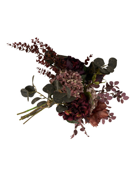 Bouquet de fleurs artificielles bordeaux 60 cm Velvet Bloom House Nordic - 3