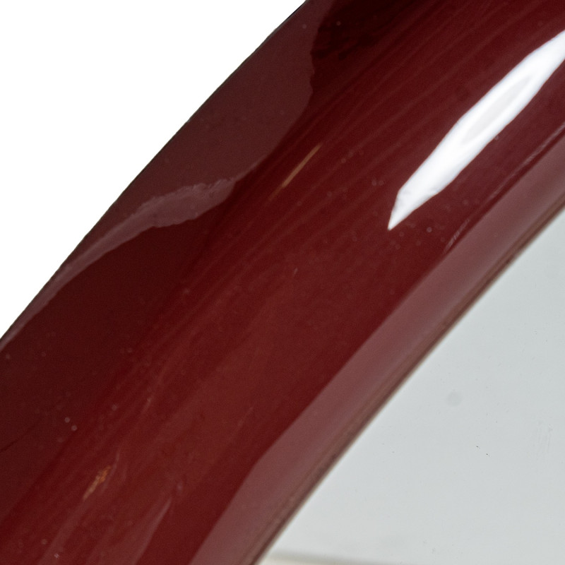 Miroir mural rond MDF laqué bordeaux Ø100 cm Aevora  - 4