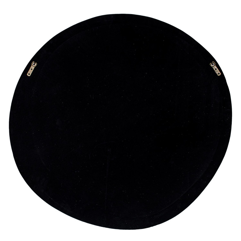 Miroir mural rond bois naturel foncé Ø100 cm Aevora  - 6