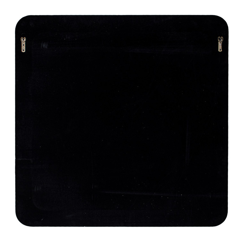 Miroir mural carré MDF blanc laqué 100x100 cm Dovysa  - 5