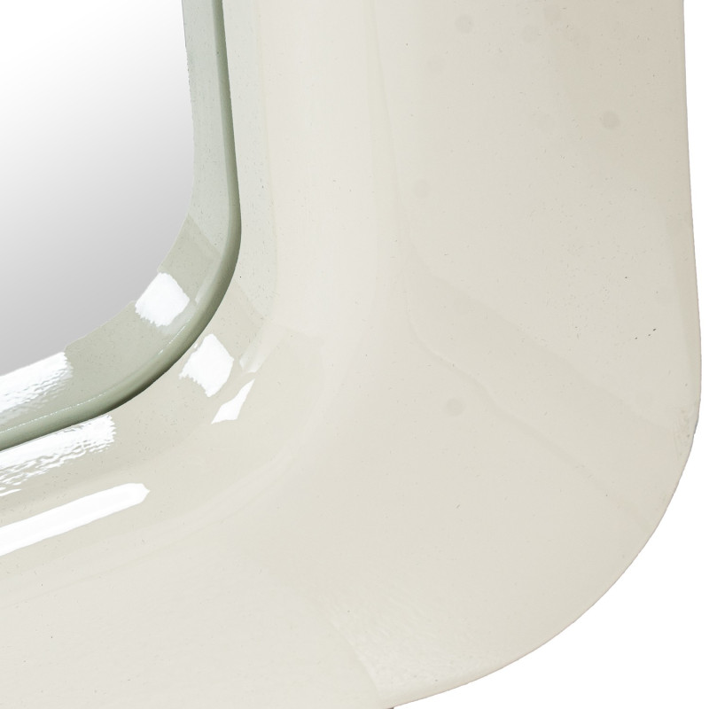 Miroir mural carré MDF blanc laqué 100x100 cm Dovysa  - 4