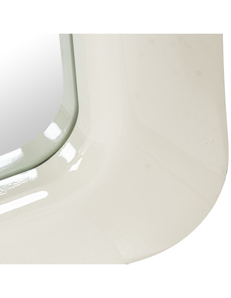Miroir mural carré MDF blanc laqué 100x100 cm Dovysa  - 4