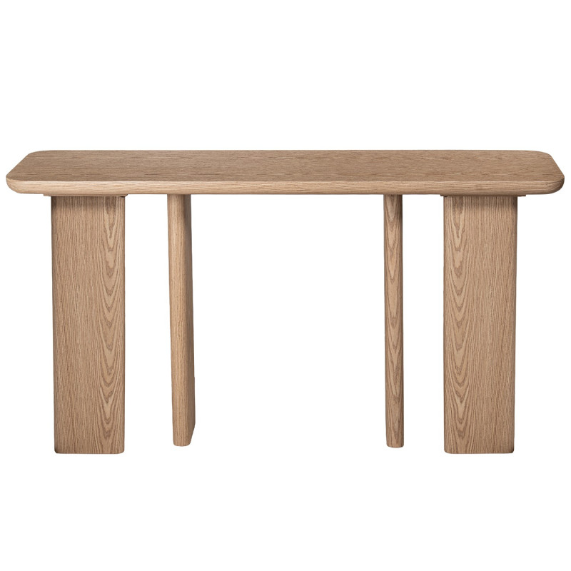 Console d’entrée bois naturel 150x40x81 cm Zyrira  - 2