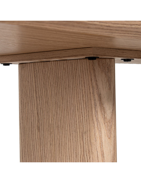 Console d’entrée bois naturel 150x40x81 cm Zyrira  - 5