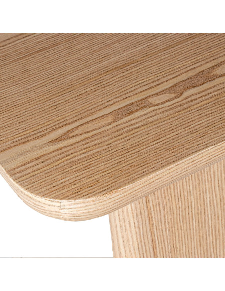 Console d’entrée bois naturel 150x40x81 cm Zyrira  - 7