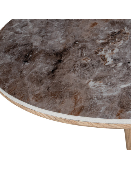 Console d’entrée céramique bois naturel 150x39,5x80 cm Mivysa  - 4