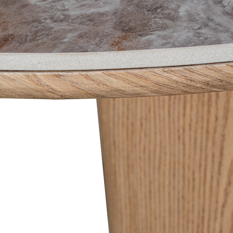 Console d’entrée céramique bois naturel 150x39,5x80 cm Mivysa  - 6