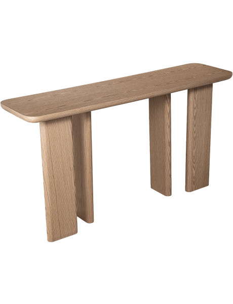 Console d’entrée bois naturel 150x40x81 cm Zyrira  - 1