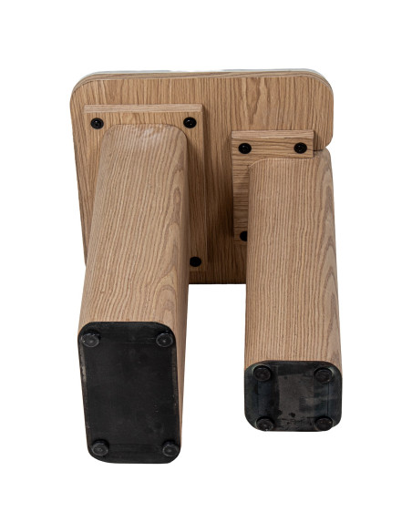 Table d’appoint céramique marbrée et bois 40x40x51 cm Azyeni  - 6