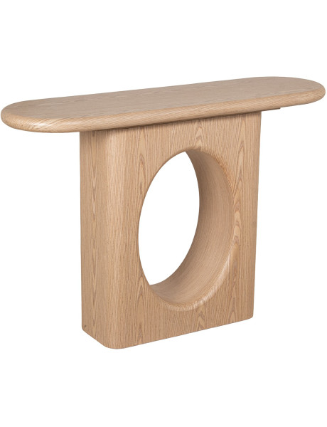 Console d’entrée bois naturel ajourée 120x35x80 cm Tovori  - 1