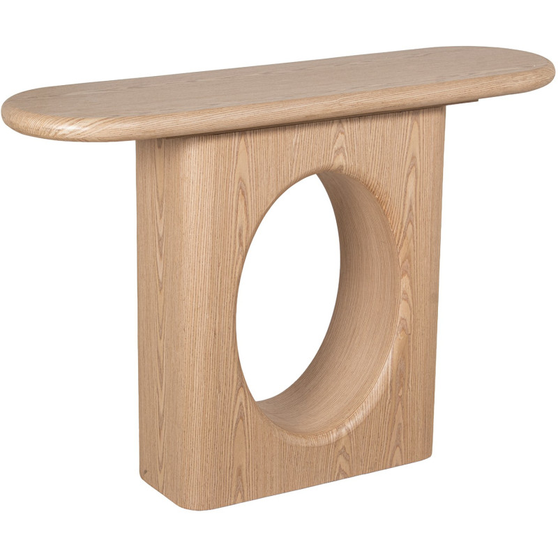 Console d’entrée bois naturel ajourée 120x35x80 cm Tovori  - 1