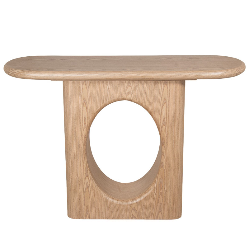 Console d’entrée bois naturel ajourée 120x35x80 cm Tovori  - 3