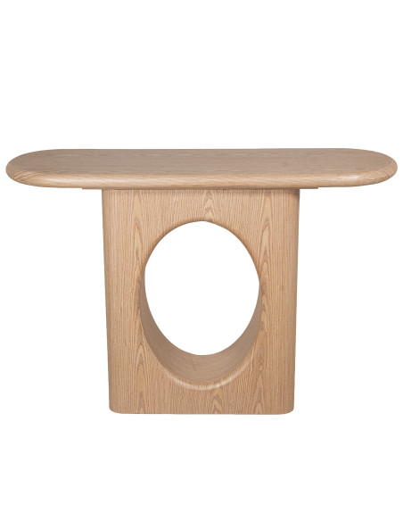 Console d’entrée bois naturel ajourée 120x35x80 cm Tovori  - 3