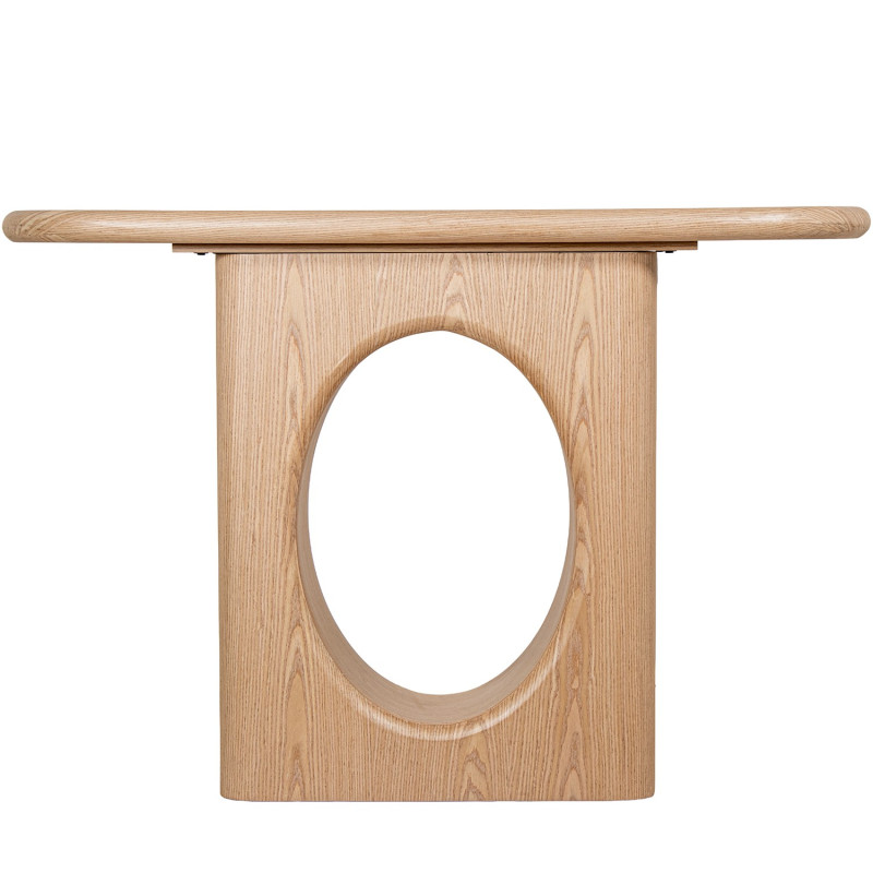 Console d’entrée bois naturel ajourée 120x35x80 cm Tovori  - 5