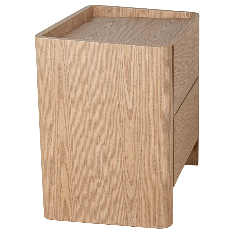 Table de chevet bois naturel 2 tiroirs 61x40x57 cm Hyravi  - 4