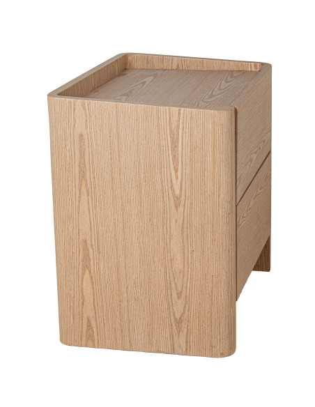 Table de chevet bois naturel 2 tiroirs 61x40x57 cm Hyravi  - 4