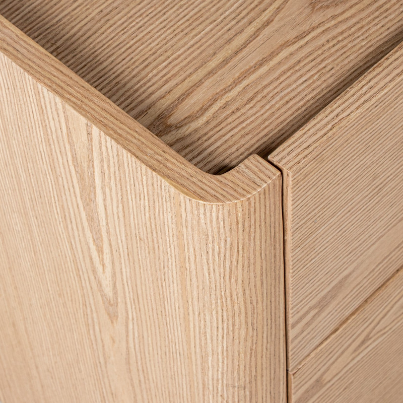 Table de chevet bois naturel 2 tiroirs 61x40x57 cm Hyravi  - 8