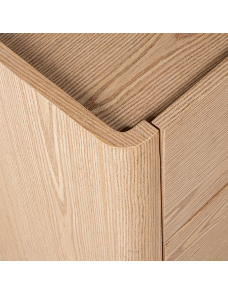 Table de chevet bois naturel 2 tiroirs 61x40x57 cm Hyravi  - 8