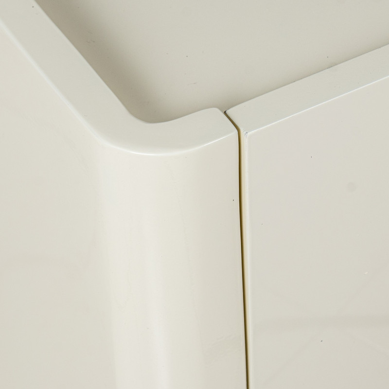 Table de chevet blanche laquée 2 tiroirs 61x40x57 cm Eryena  - 6