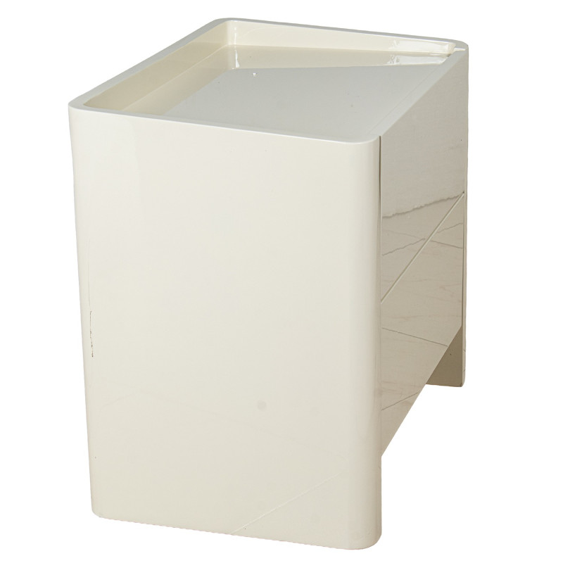 Table de chevet blanche laquée 2 tiroirs 61x40x57 cm Eryena  - 7