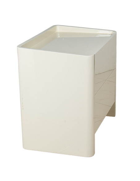 Table de chevet blanche laquée 2 tiroirs 61x40x57 cm Eryena  - 7
