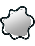 Miroir mural organique vert foncé 80x80 cm Dovora