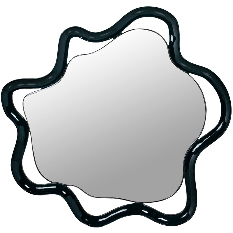 Miroir mural organique vert foncé 80x80 cm Dovora  - 1