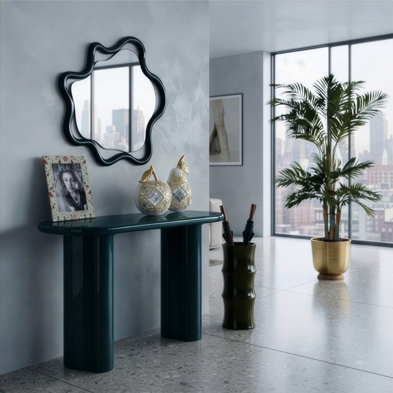 Miroir mural organique vert foncé 80x80 cm Dovora  - 8