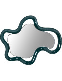 Miroir mural asymétrique vert foncé MDF 63x50 cm Dovora