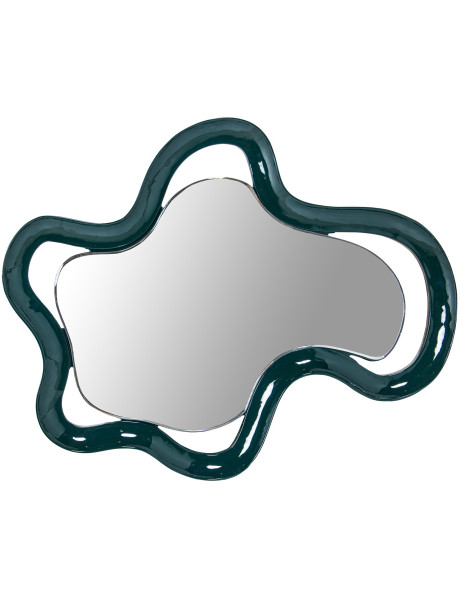 Miroir mural asymétrique vert foncé MDF 63x50 cm Dovora  - 1