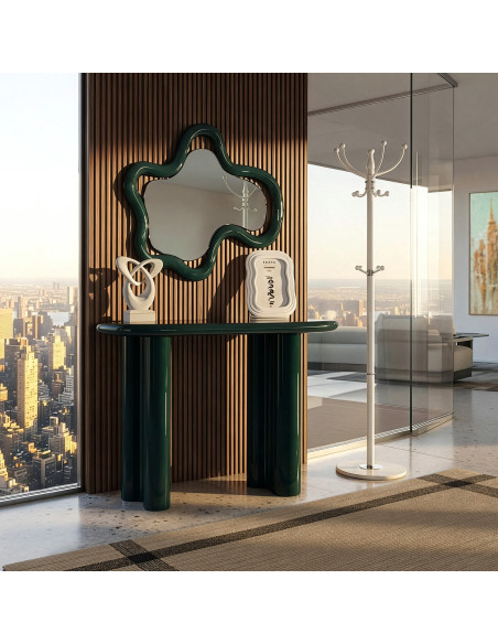 Miroir mural asymétrique vert foncé MDF 63x50 cm Dovora  - 2