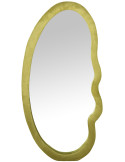 Miroir mural asymétrique velours vert 50x100 cm Kivara