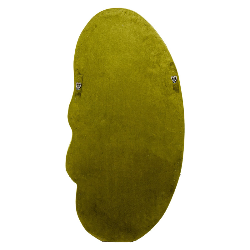 Miroir mural asymétrique velours vert 50x100 cm Kivara  - 5