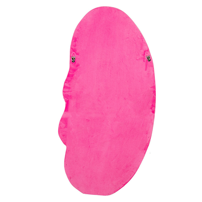 Miroir mural asymétrique velours rose 50x100 cm Kivara  - 5