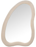 Miroir mural organique velours beige 68x90 cm Azyysa