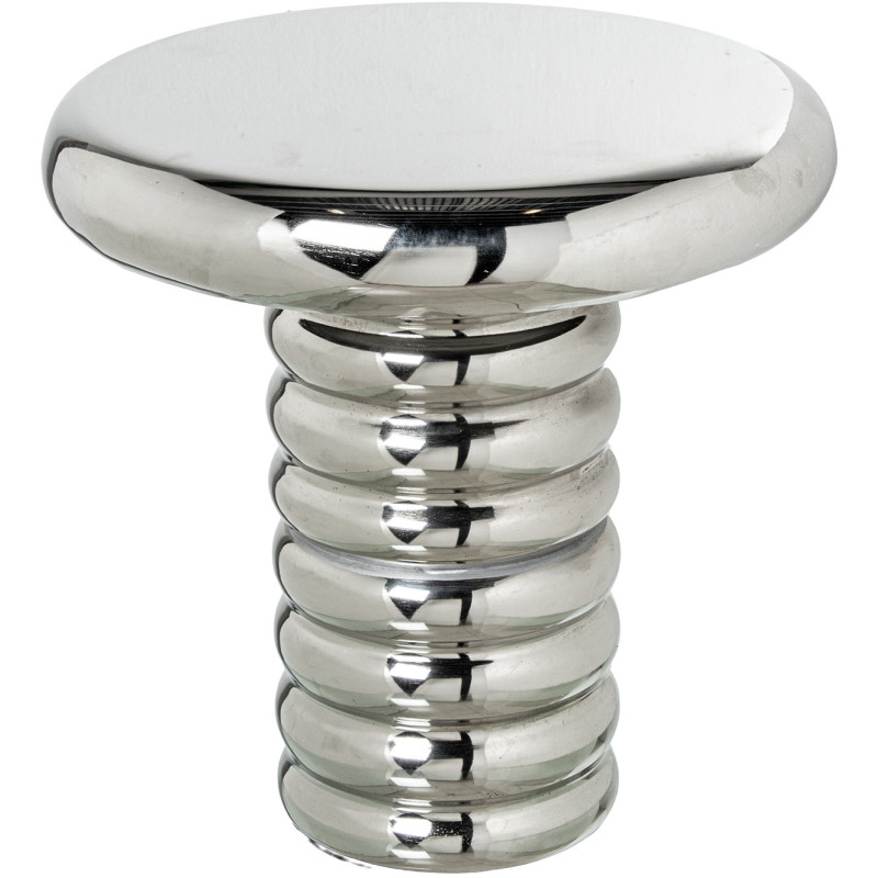 Table d’appoint métal argenté Ø40x46 cm Xivara  - 1
