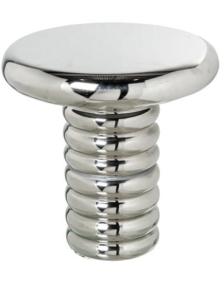 Table d’appoint métal argenté Ø40x46 cm Xivara  - 1