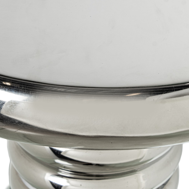 Table d’appoint métal argenté Ø45x50 cm Xivara  - 4