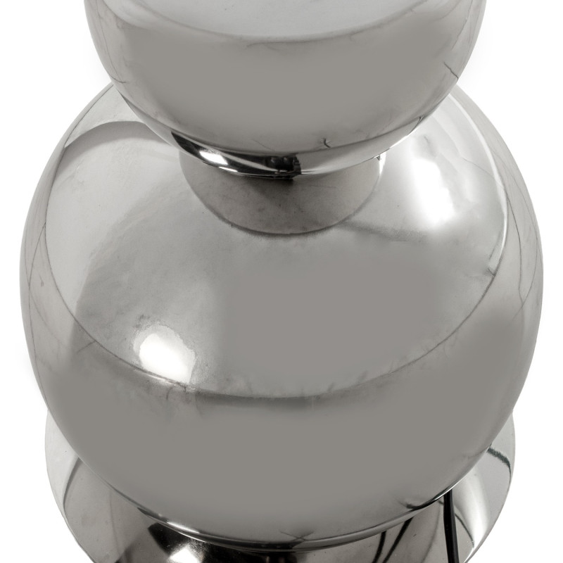 Lampadaire métal argenté brillant 155 cm Xivara  - 4