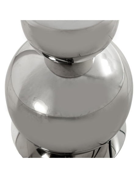 Lampadaire métal argenté brillant 155 cm Xivara  - 4