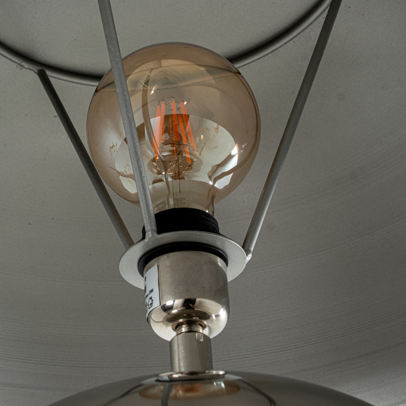 Lampadaire métal argenté brillant 155 cm Xivara  - 6