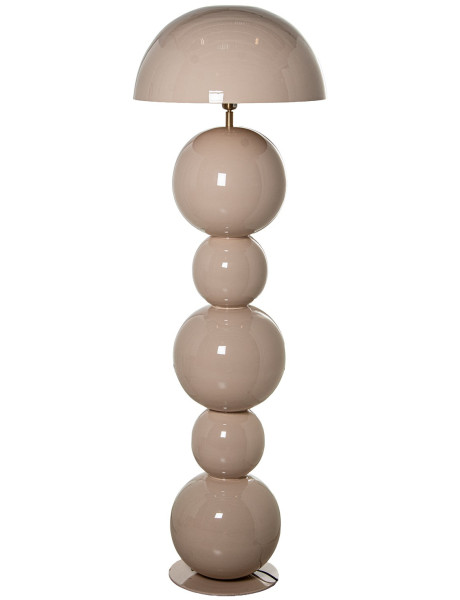 Lampadaire champignon métal beige brillant 155 cm Xivara  - 1