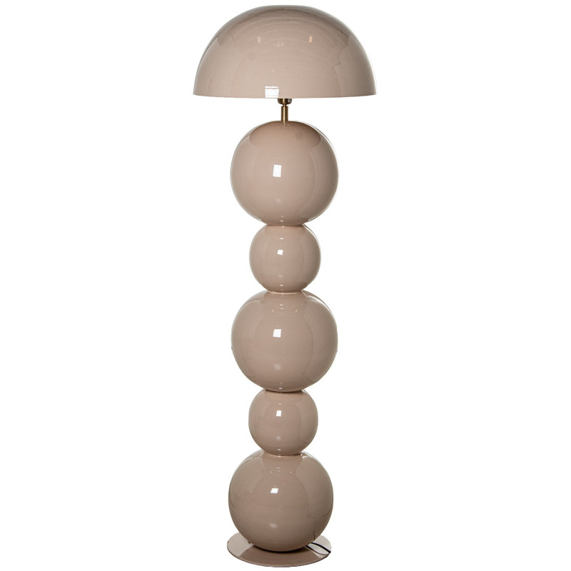 Lampadaire champignon métal beige brillant 155 cm Xivara  - 1
