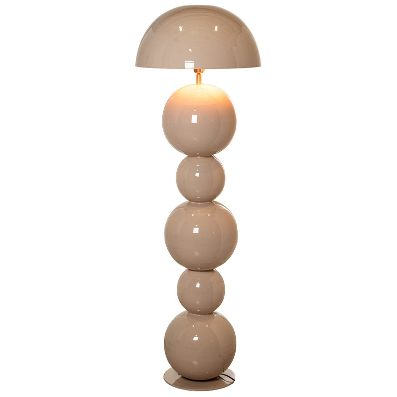 Lampadaire champignon métal beige brillant 155 cm Xivara  - 3