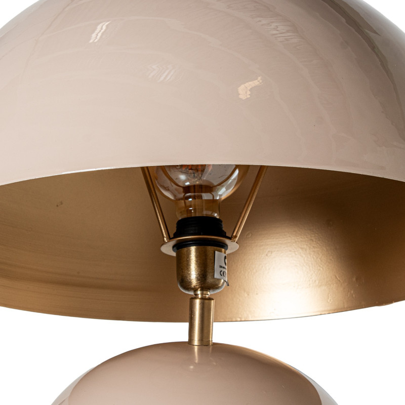 Lampadaire champignon métal beige brillant 155 cm Xivara  - 4