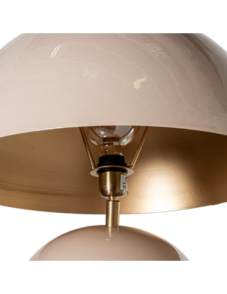 Lampadaire champignon métal beige brillant 155 cm Xivara  - 4