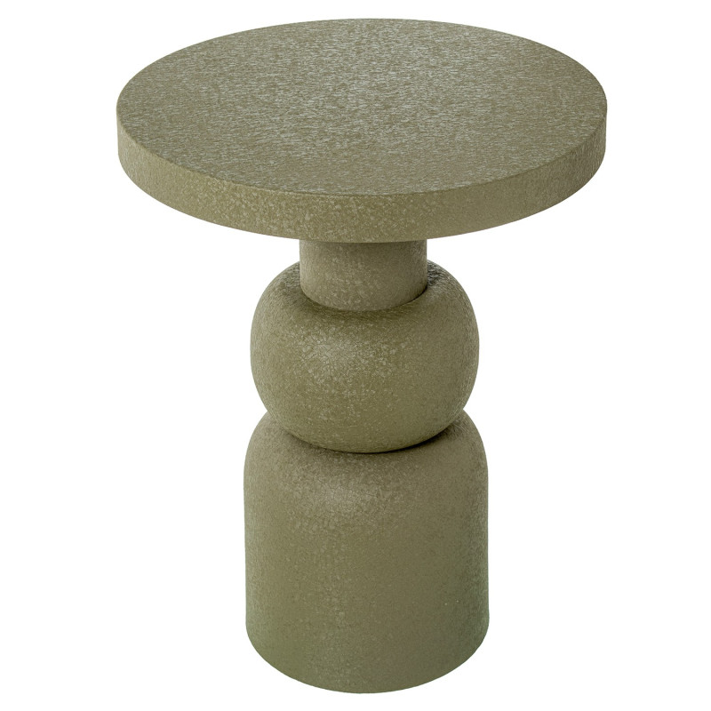 Table d’appoint ronde métal vert mat 40x53 cm Hyreni  - 3