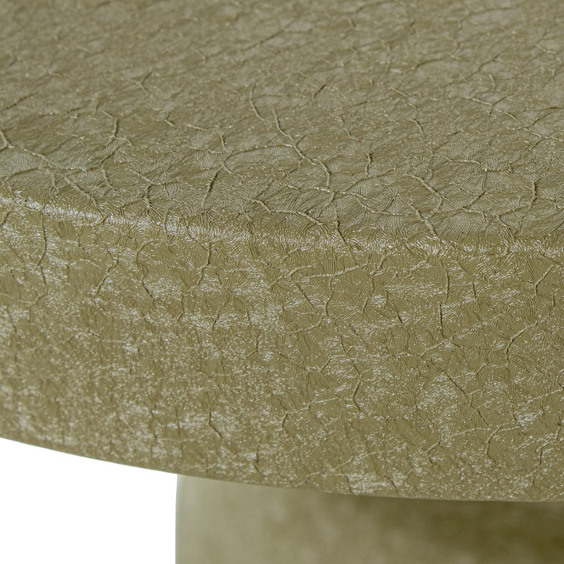 Table d’appoint ronde métal vert mat 40x53 cm Hyreni  - 5